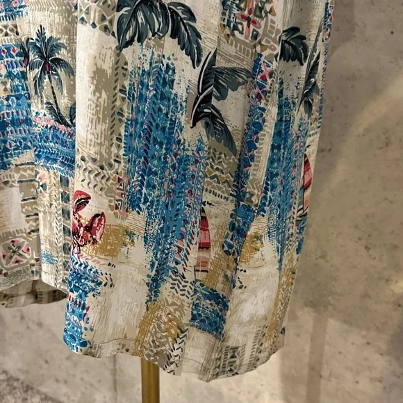 Vintage Campia Hawaiian Shirt | Y2K 90s Resortwear | Beach Vacation Button Up - Picture 6 of 7